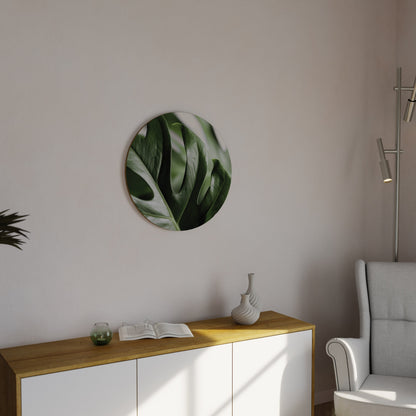 SHARP MONSTERA Round Wall Art