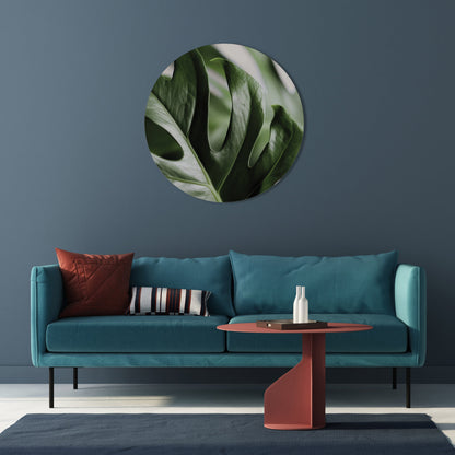 SHARP MONSTERA Round Wall Art