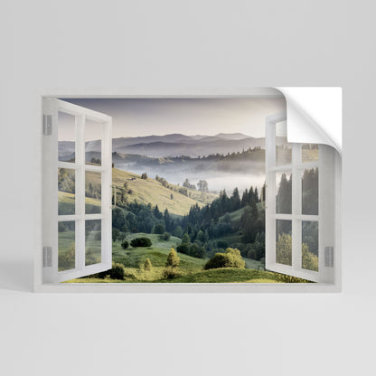 FUGA ALL'ARIA APERTA Poster orizzontale staccabile e attaccabile