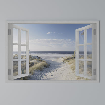 WINDOW TO WANDER Stampa su tela orizzontale