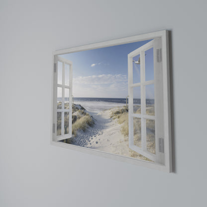 WINDOW TO WANDER Stampa su tela orizzontale