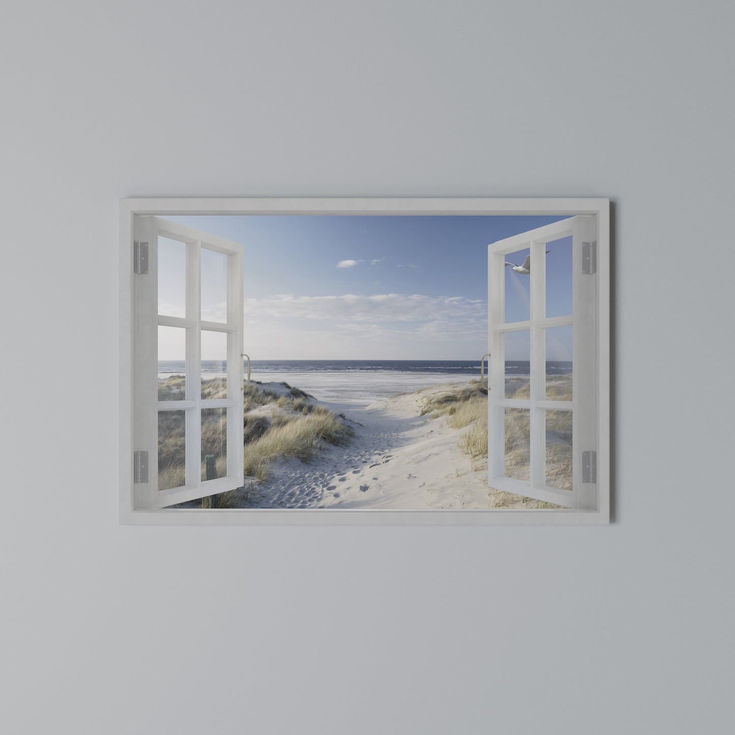 WINDOW TO WANDER Stampa su tela orizzontale