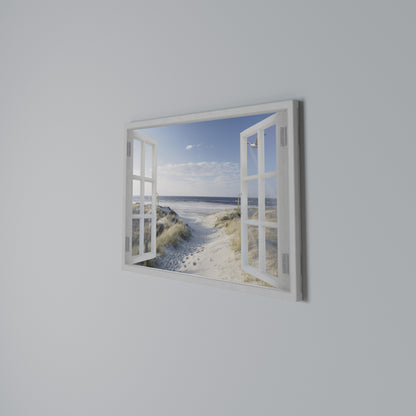 WINDOW TO WANDER Stampa su tela orizzontale