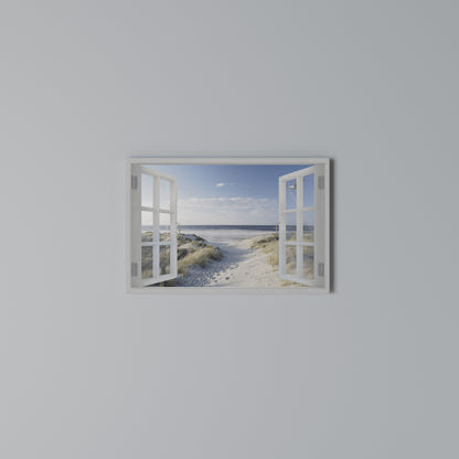 WINDOW TO WANDER Stampa su tela orizzontale