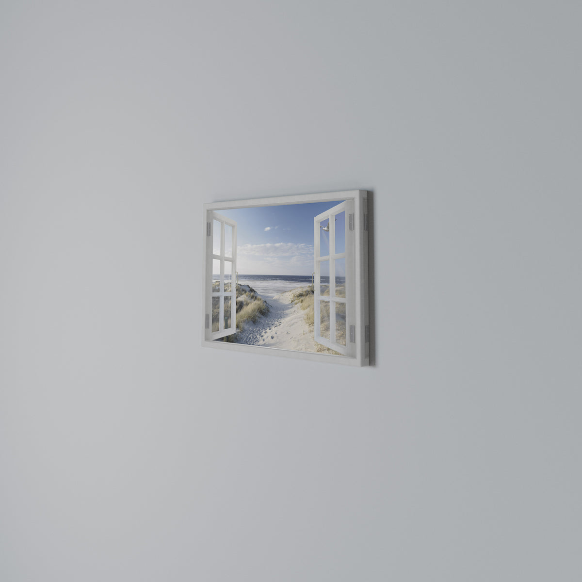 WINDOW TO WANDER Stampa su tela orizzontale