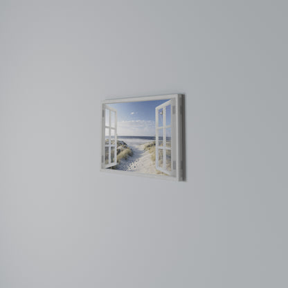 WINDOW TO WANDER Stampa su tela orizzontale