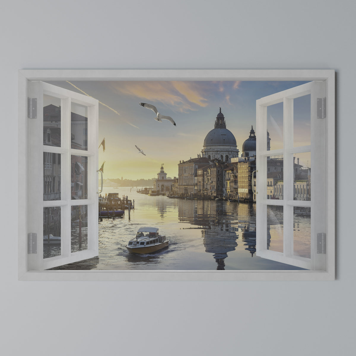WINDOW TO VENICE Stampa su tela orizzontale