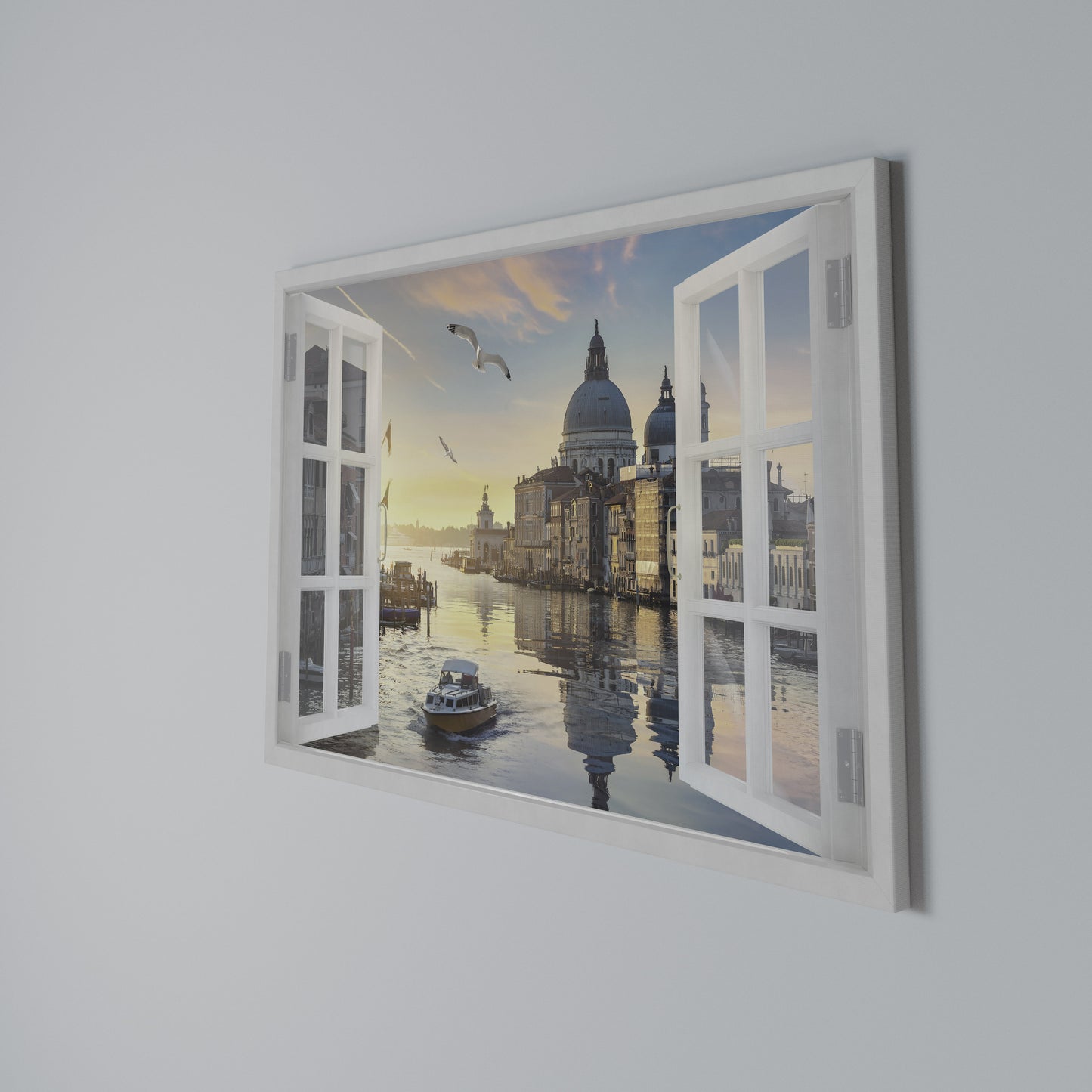 WINDOW TO VENICE Stampa su tela orizzontale