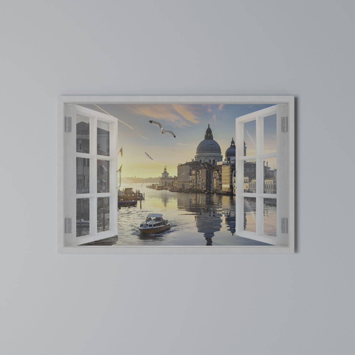 WINDOW TO VENICE Stampa su tela orizzontale