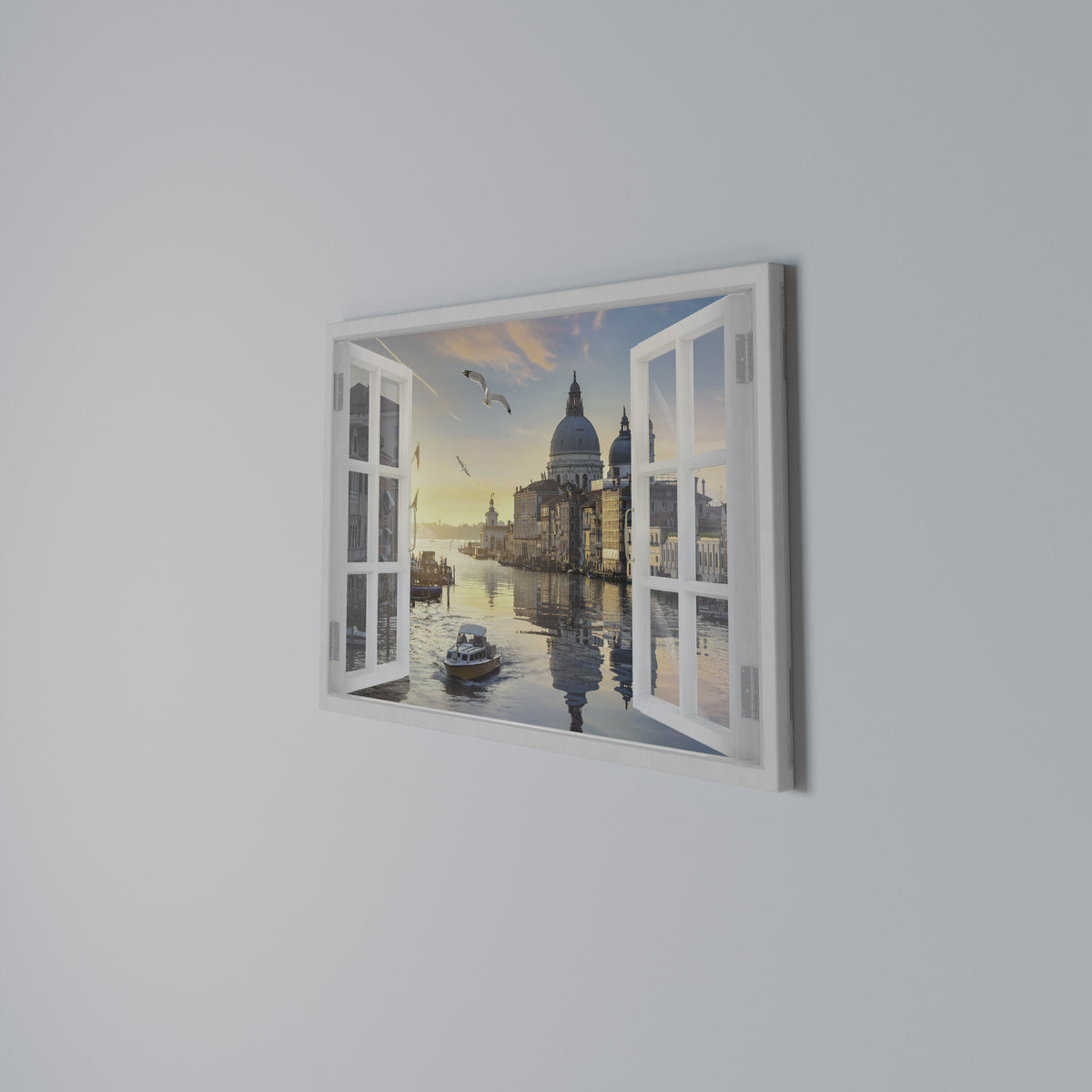 WINDOW TO VENICE Stampa su tela orizzontale