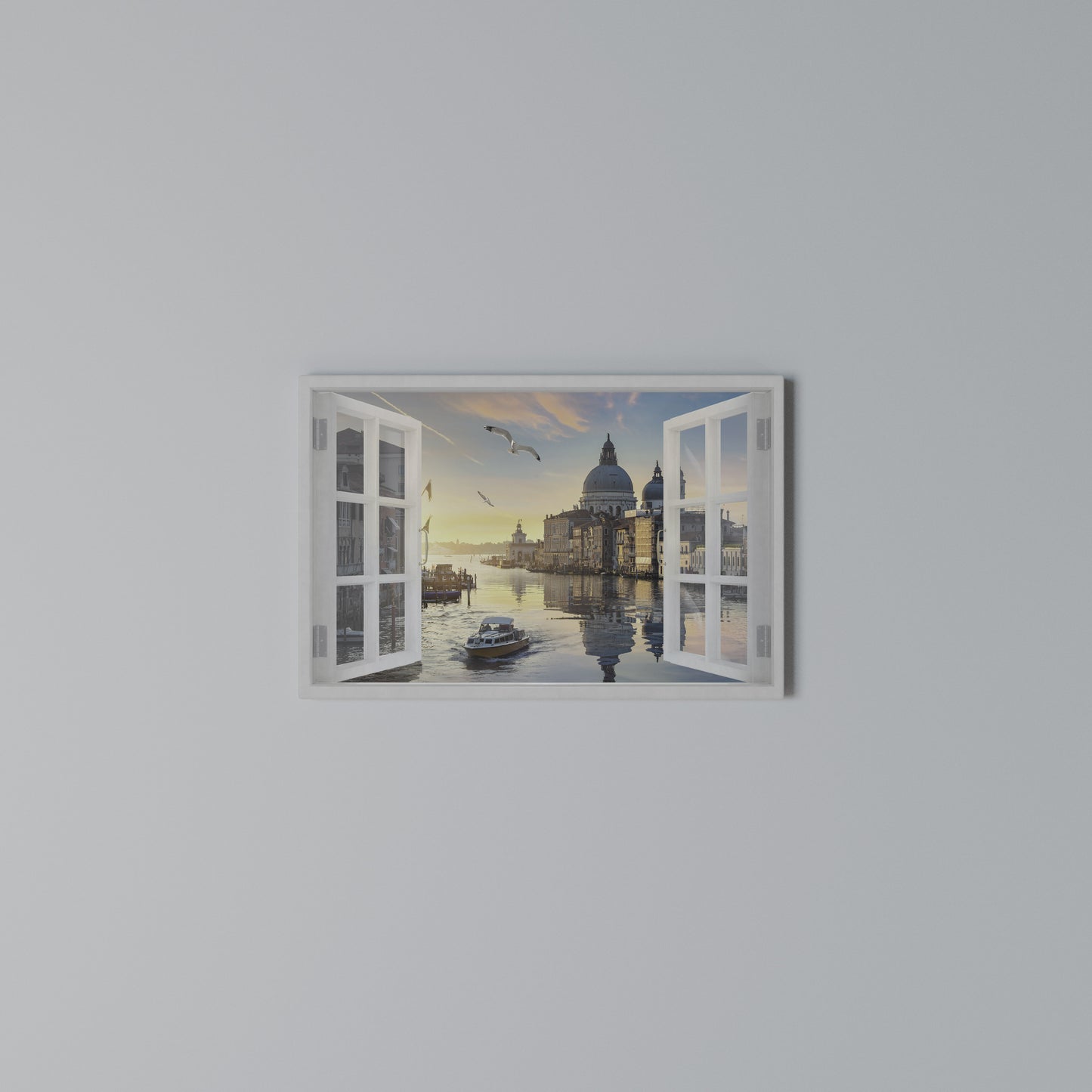 WINDOW TO VENICE Stampa su tela orizzontale