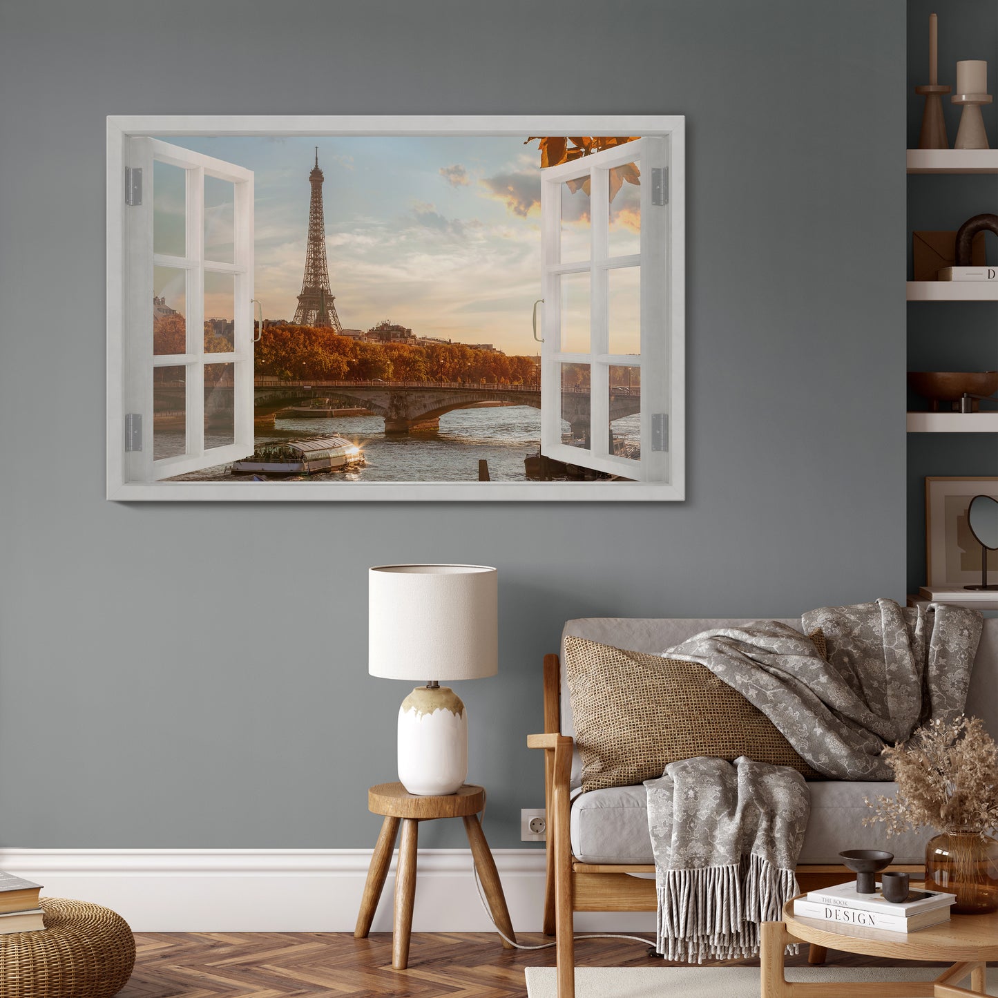 EIFFEL WINDOW WHISPERS Stampa su tela orizzontale