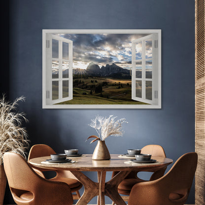 MOUNTAIN VIEWPORT Stampa su tela orizzontale