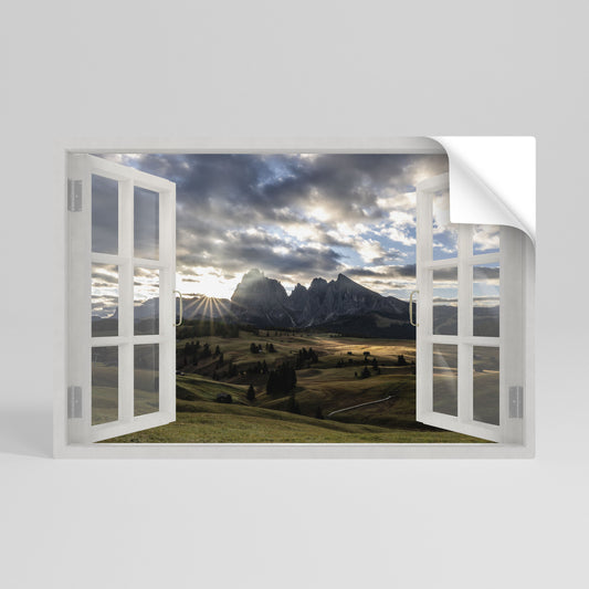Poster orizzontale staccabile e attaccabile MOUNTAIN VIEWPORT