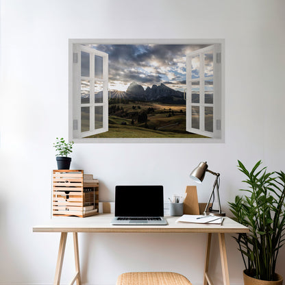 Poster orizzontale staccabile e attaccabile MOUNTAIN VIEWPORT