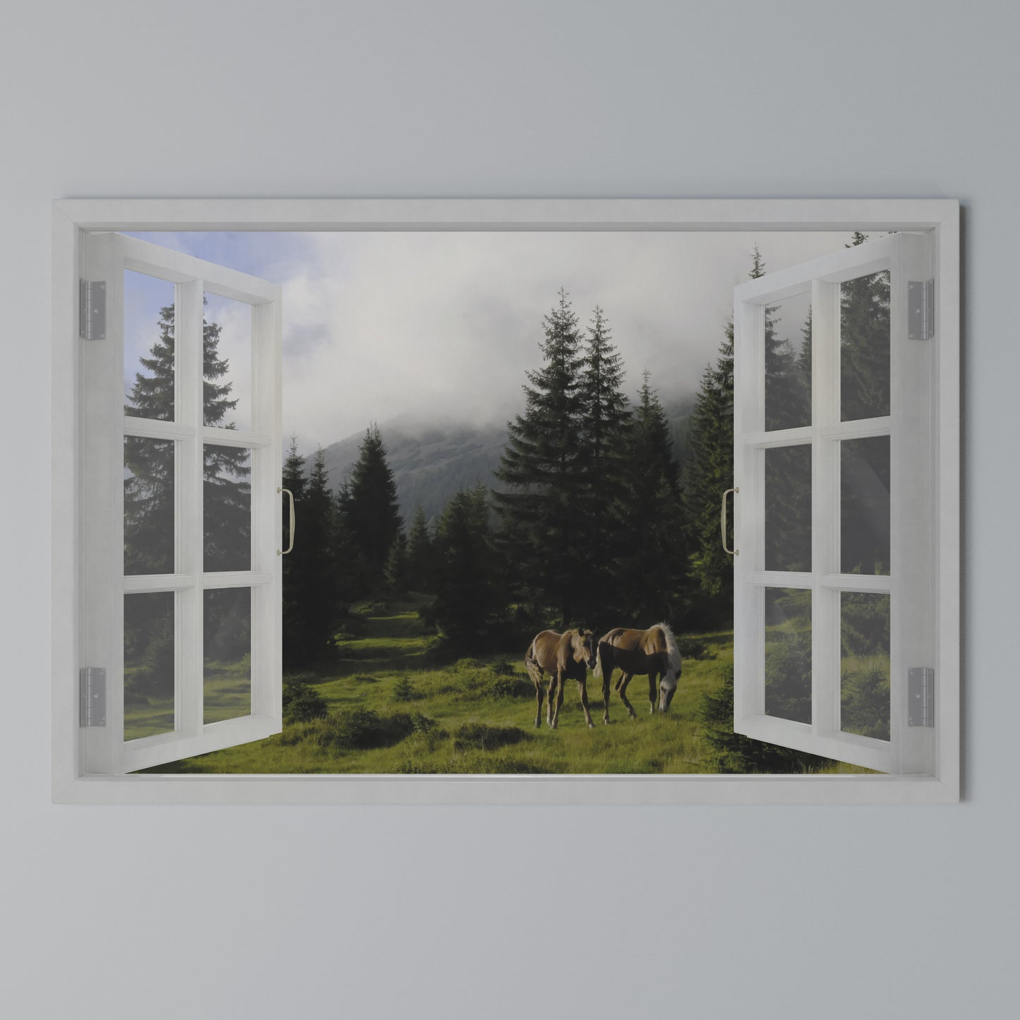 WINDOWS TO WANDER Horizontal Canvas Print