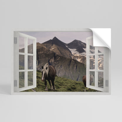 ISPIRAZIONE CORNICE NATURALE Poster orizzontale staccabile e attaccabile