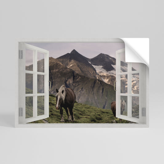 ISPIRAZIONE CORNICE NATURALE Poster orizzontale staccabile e attaccabile