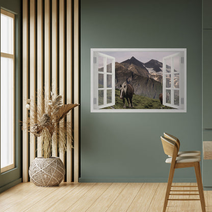 ISPIRAZIONE CORNICE NATURALE Poster orizzontale staccabile e attaccabile