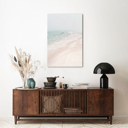 MISTY SHORELINE BLISS Stampa su tela verticale