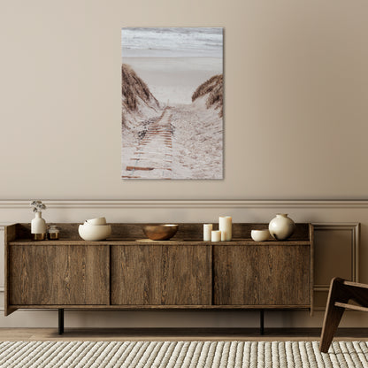 HIDDEN COASTLINE TREK Vertical Canvas Print