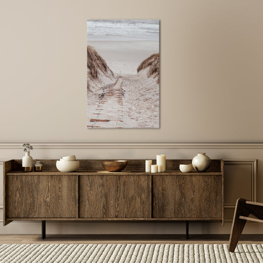 HIDDEN COASTLINE TREK Vertical Canvas Print
