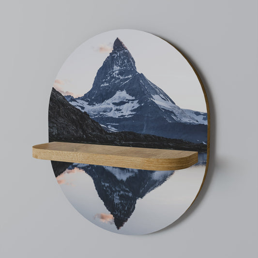 MEMORY OF MATTERHORN Mensola ovale in effetto rovere