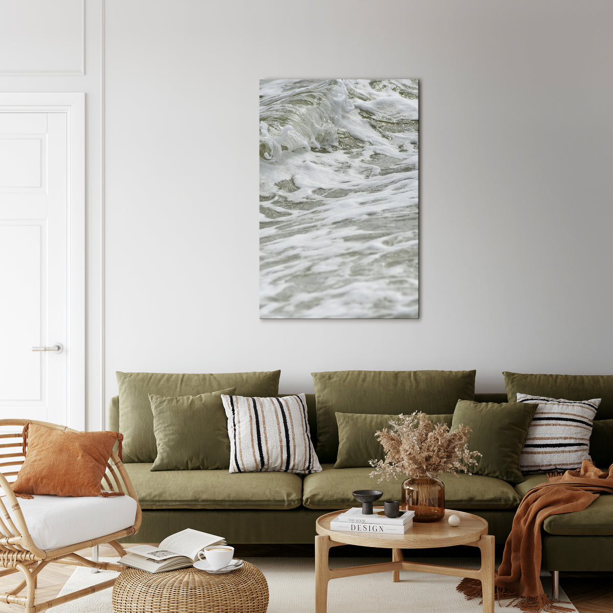 FOAMING ELEGANCE Vertical Canvas Print