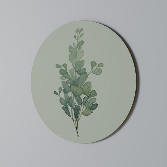 EUCALYPTUS TWIG Round Wall Art
