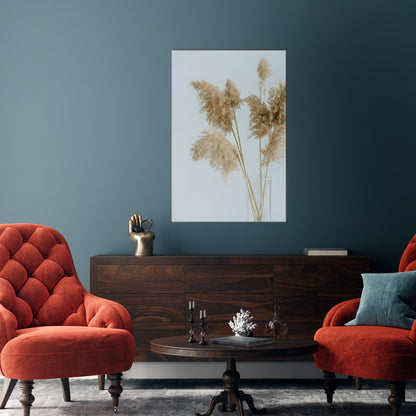 ELEGANT GRASSY SERENITY Stampa su tela verticale