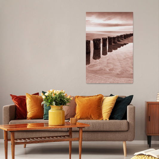 SERENE SHORELINE SEQUENCE Vertical Canvas Print