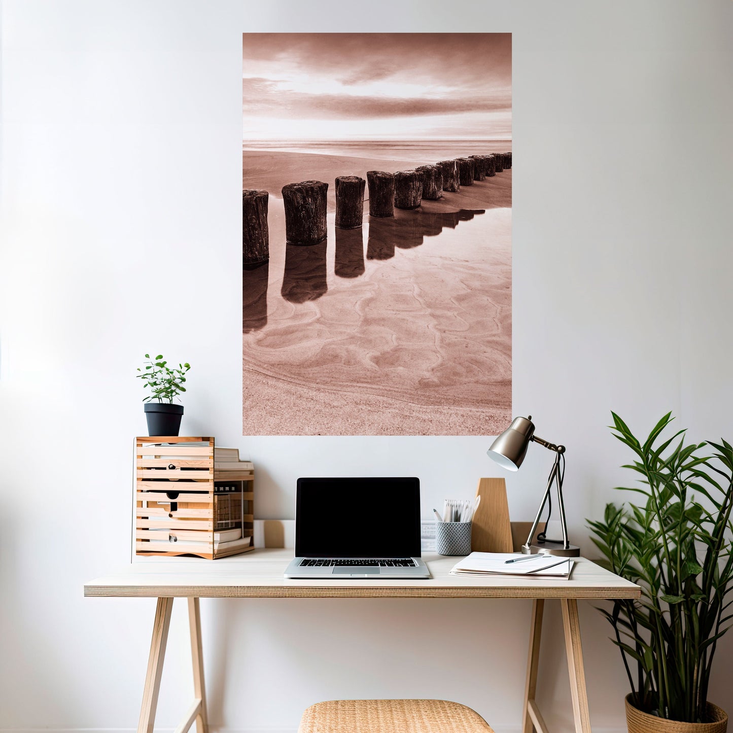 Poster verticale staccabile e attaccabile SEQUENZA DI SERENE SHORELINE