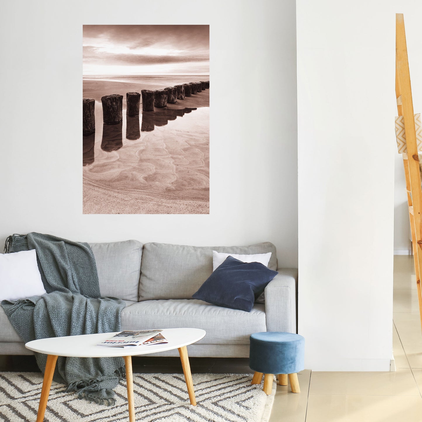 Poster verticale staccabile e attaccabile SEQUENZA DI SERENE SHORELINE