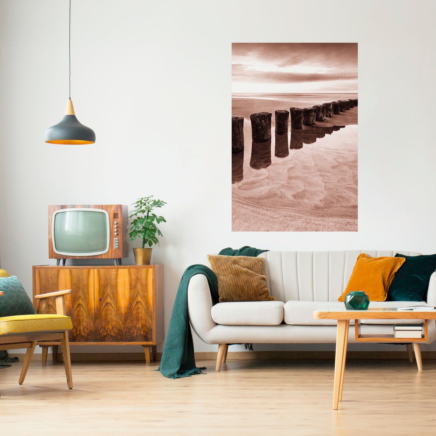 Poster verticale staccabile e attaccabile SEQUENZA DI SERENE SHORELINE