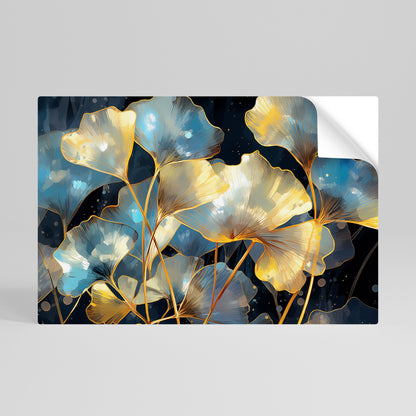 Poster orizzontale staccabile e attaccabile GLIMMERING GINKGO DREAMS