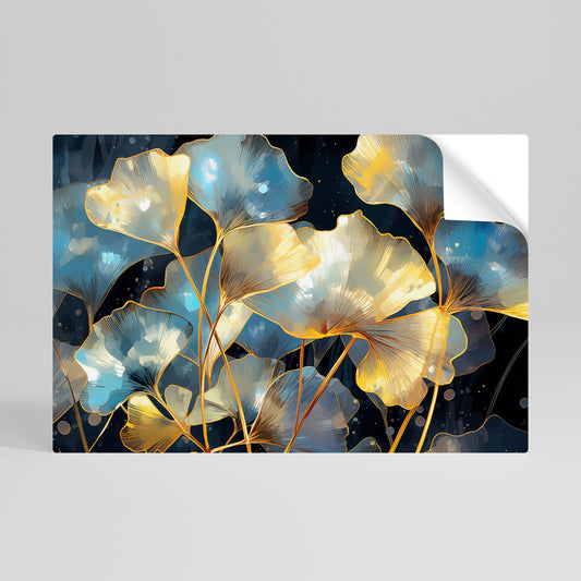 Poster orizzontale staccabile e attaccabile GLIMMERING GINKGO DREAMS