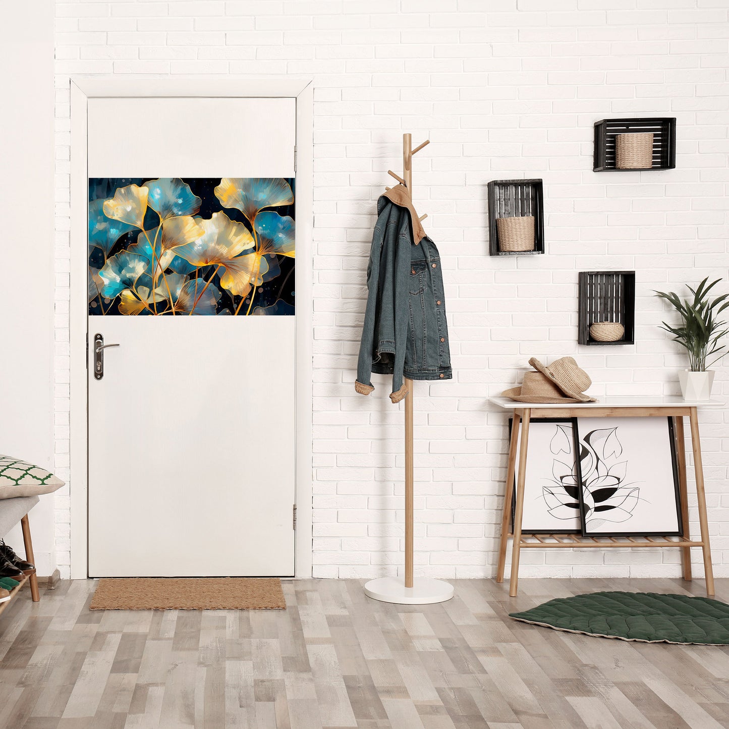 Poster orizzontale staccabile e attaccabile GLIMMERING GINKGO DREAMS