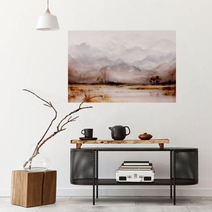 MISTY HORIZONS SVELATO Poster orizzontale staccabile e attaccabile