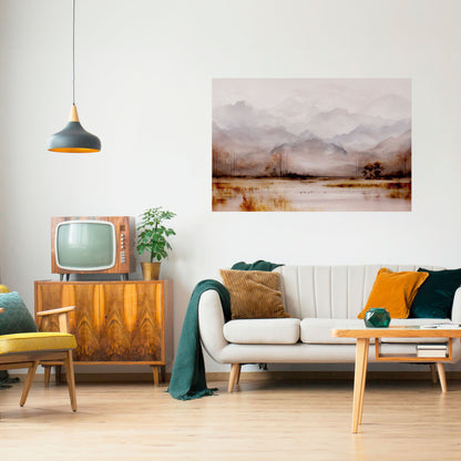 MISTY HORIZONS SVELATO Poster orizzontale staccabile e attaccabile