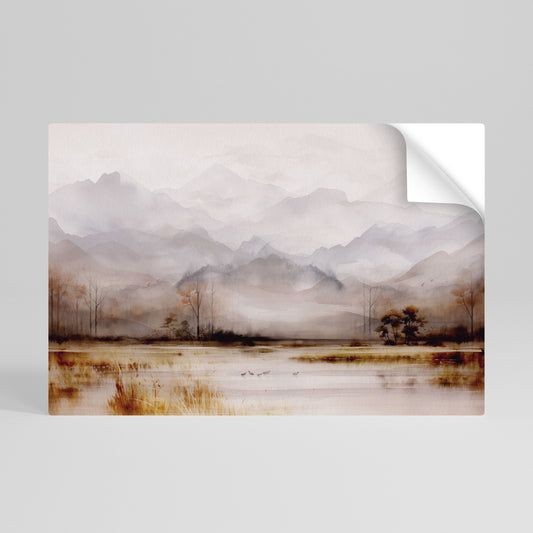 MISTY HORIZONS SVELATO Poster orizzontale staccabile e attaccabile