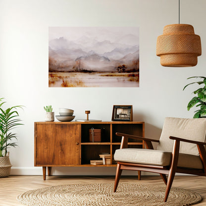 MISTY HORIZONS SVELATO Poster orizzontale staccabile e attaccabile