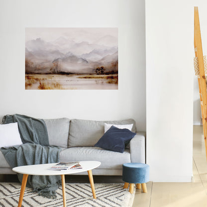 MISTY HORIZONS SVELATO Poster orizzontale staccabile e attaccabile