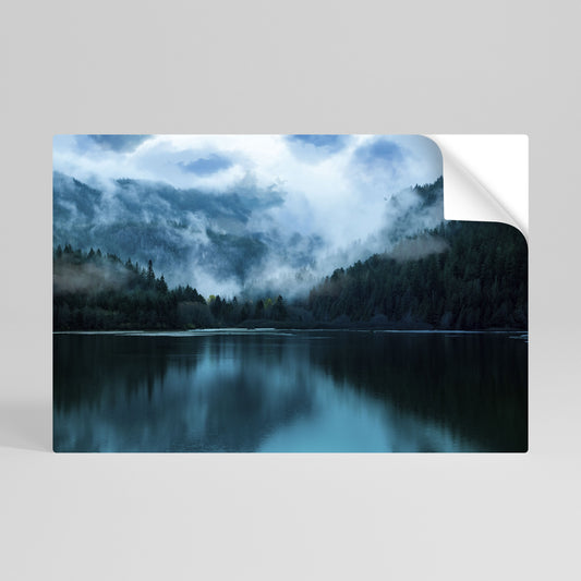 RIFLESSI DI NEBBIA MISTICA Poster orizzontale staccabile e attaccabile