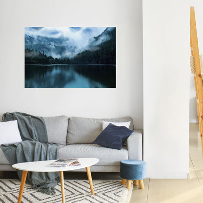 RIFLESSI DI NEBBIA MISTICA Poster orizzontale staccabile e attaccabile