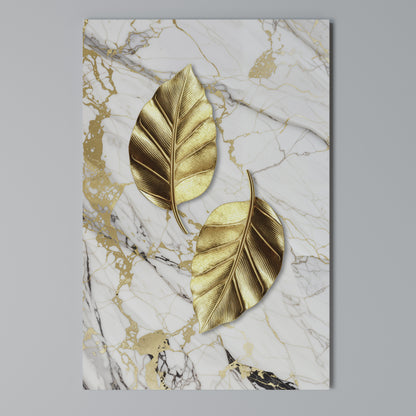 MARBLE MEETS NATURE Stampa su Tela Verticale