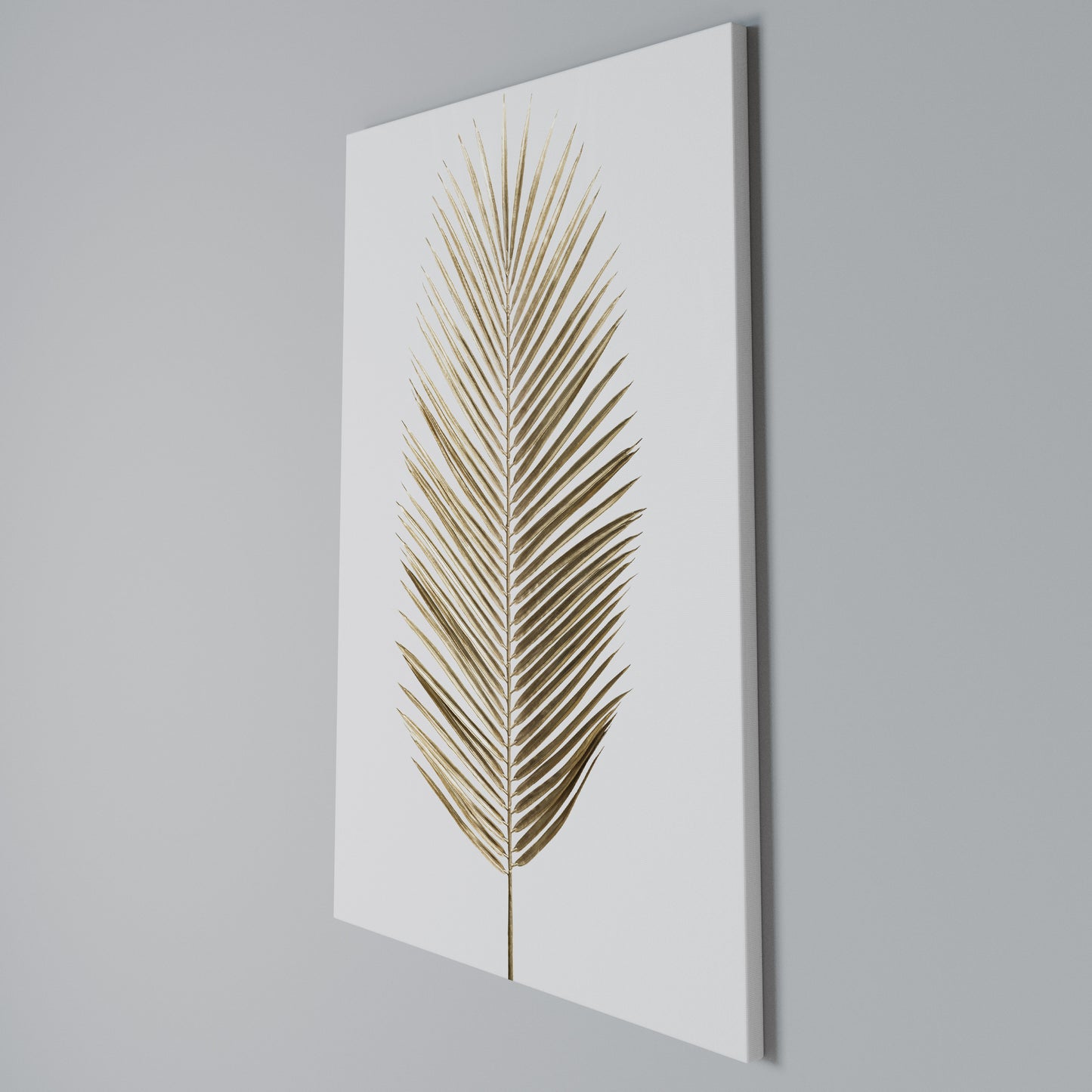 GOLDEN PALM ELEGANCE Stampa su Tela Verticale