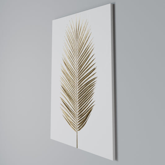 GOLDEN PALM ELEGANCE Vertical Canvas Print