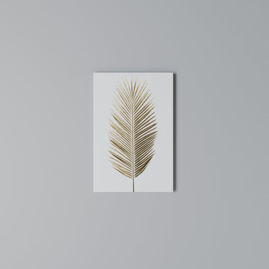 GOLDEN PALM ELEGANCE Stampa su Tela Verticale