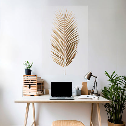 GOLDEN PALM ELEGANCE Poster verticale staccabile e attaccabile