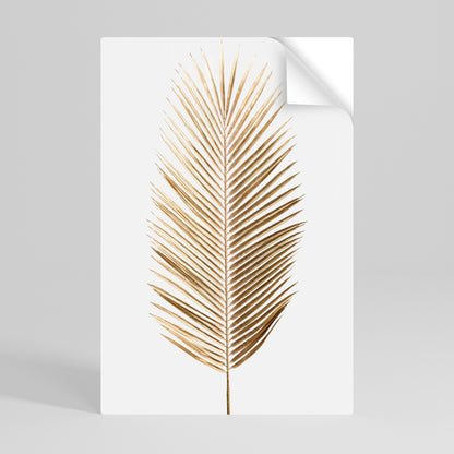 GOLDEN PALM ELEGANCE Poster verticale staccabile e attaccabile